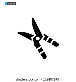 gardening shears icon isolated sign symbol vector illustration - high quality black style vector icons
