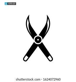 gardening shears icon isolated sign symbol vector illustration - high quality black style vector icons
