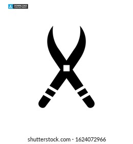 gardening shears icon isolated sign symbol vector illustration - high quality black style vector icons
