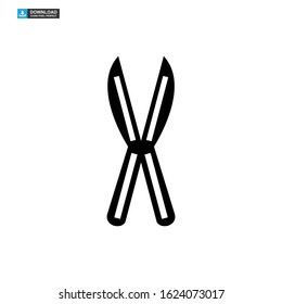 gardening shears icon isolated sign symbol vector illustration - high quality black style vector icons
