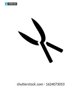gardening shears icon isolated sign symbol vector illustration - high quality black style vector icons
