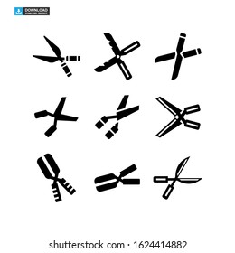 gardening shears icon isolated sign symbol vector illustration - Collection of high quality black style vector icons
