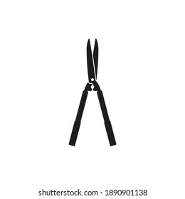 Gardening shears icon. Secateurs. Vector. Flat design.