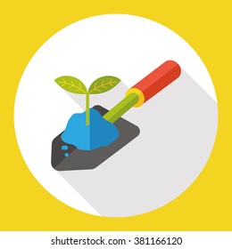 gardening shovel flat icon