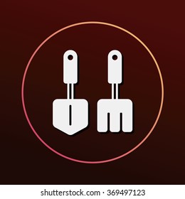 gardening shovel icon
