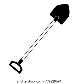 gardening shovel isolated icon