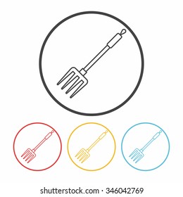 gardening shovel line icon