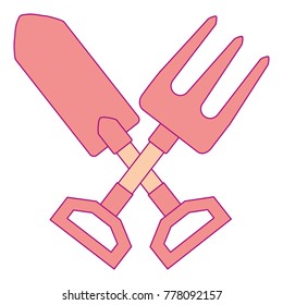 gardening shovel with rake