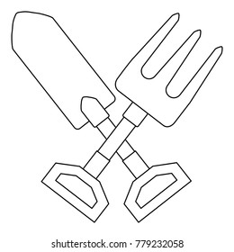 gardening shovel with rake