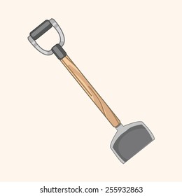 gardening shovel theme elements
