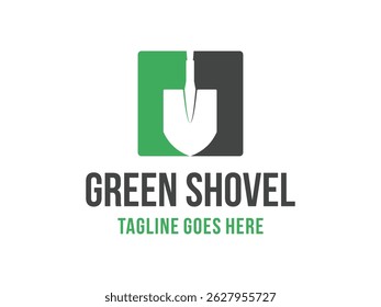 Gardening shovel tool square shapes symbol icon design vector isolated on transparent background