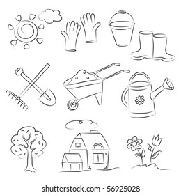 Gardening Sketch Set