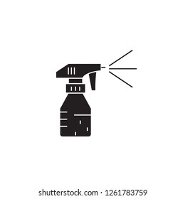 Gardening sprinkler black vector concept icon. Gardening sprinkler flat illustration, sign