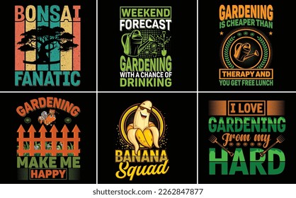 gardening t shirt design bundle
