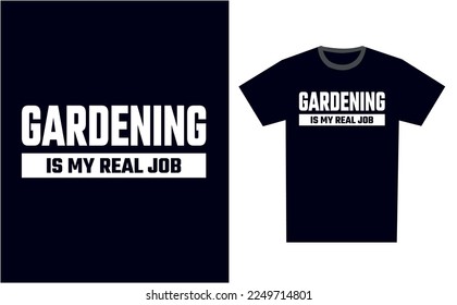 Gardening T Shirt Design Template Vector