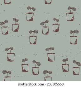 gardening theme, seedlings pattern