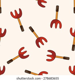 gardening tool , cartoon seamless pattern background