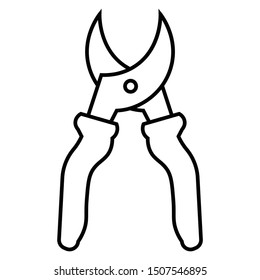 Gardening Tool Concept, Secateurs Vector Design, pruning shears lawn care icon