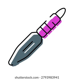 Gardening tool dibber vector icon illustrating agricultural equipment for planting seeds or small plants, useful for horticulture and farming activities