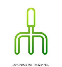 Gardening Tool Green Icon, Minimalist Design