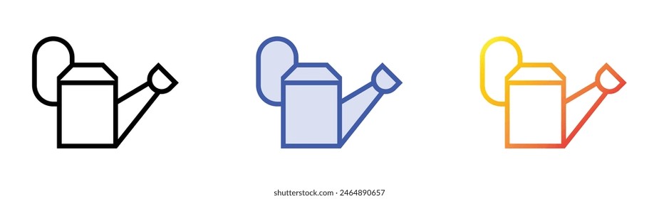 gardening tool icon. Linear, Blue Fill and Gradient Style Design Isolated On White Background