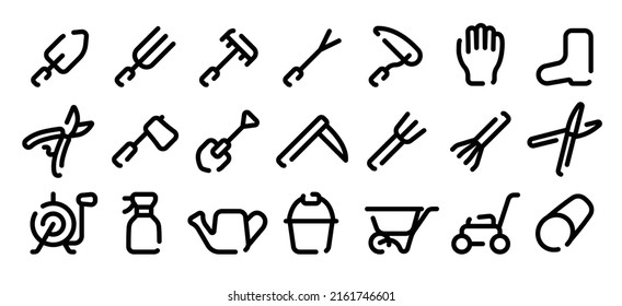 Symbol für Gartenarbeit (Soft Fold Line Version)