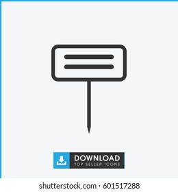 gardening tool icon. simple outline gardening tool vector icon. on white background.