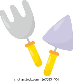 Instrumento de jardinería, ilustración, vector sobre fondo blanco.