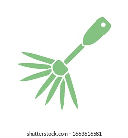 herramienta de jardinería sobre fondo blanco, estilo de silueta, ilustración vectorial
