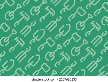 Gartenwerkzeug-Musterhintergrund für Grafikdesign.