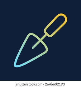 Gardening tool silhouette with vibrant gradient. Icon Symbol Illustration