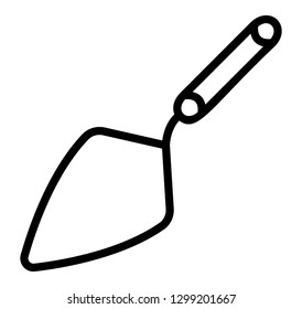 Gardening tool, trowel line icon 