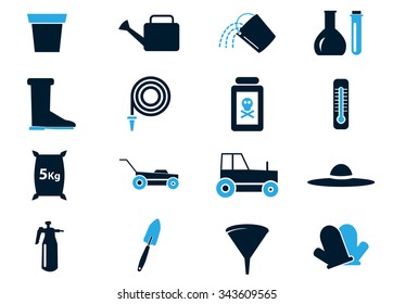 Gardening tools collection symbol for web icons