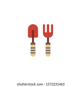 Gardening tools creative icon. flat simple illustration. From gardening icons collection. Isolated Gardening tools sign on white background