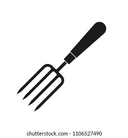 Gardening tools. Garden garden hand fork icon. Vector illustration.
