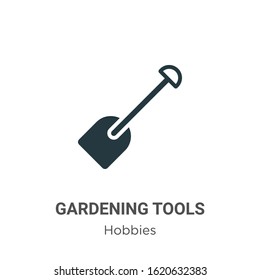 Gardening tools glyph icon vector on white background. Flat vector gardening tools icon symbol sign from modern hobbies collection for mobile concept and web apps design.