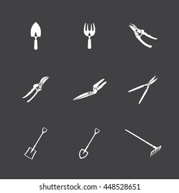 Gardening tools icons.