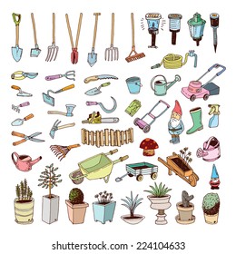 Gardening Tools, illustration vector.