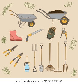 Gartenwerkzeug, Vektorgrafik