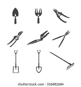 Gardening tools isolate on white