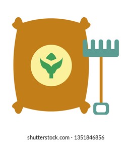 gardening tools isolated icon