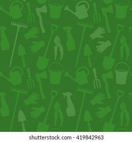 Gardening Tools / Seamless Background