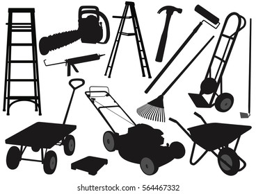 Gardening tools Silhouette