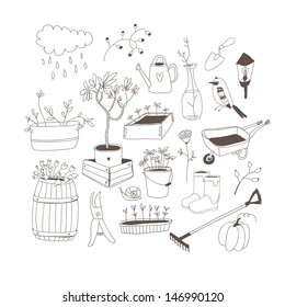 Gardening tools (sketch)