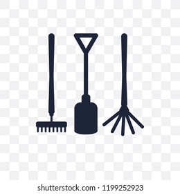 Gardening tools transparent icon. Gardening tools symbol design from Agriculture, Farming and Gardening collection. Simple element vector illustration on transparent background.