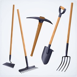 Gardening Tools. Vector.