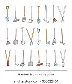 Gardening tools , vector illustration.