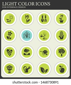 gardening tools web icons for user interface design