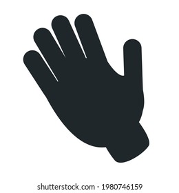 Gardening Tools-Pair Of Green Gardening Hand Gloves.Icon vector isolated on white background