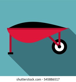 Gardening trolley icon. Flat illustration of gardening trolley vector icon for web